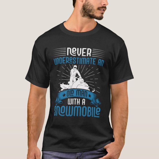 Snowmobile Idea Old Man T-Shirt (Front)
