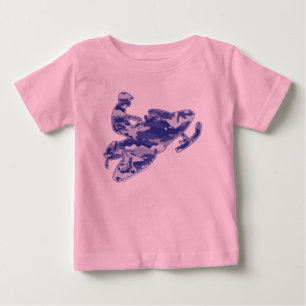 Snowmobile in Blue Camouflage Baby T-Shirt