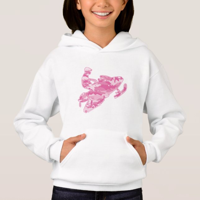 Snowmobile in Pink Camouflage (Front)