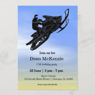 Snowmobile Invitation