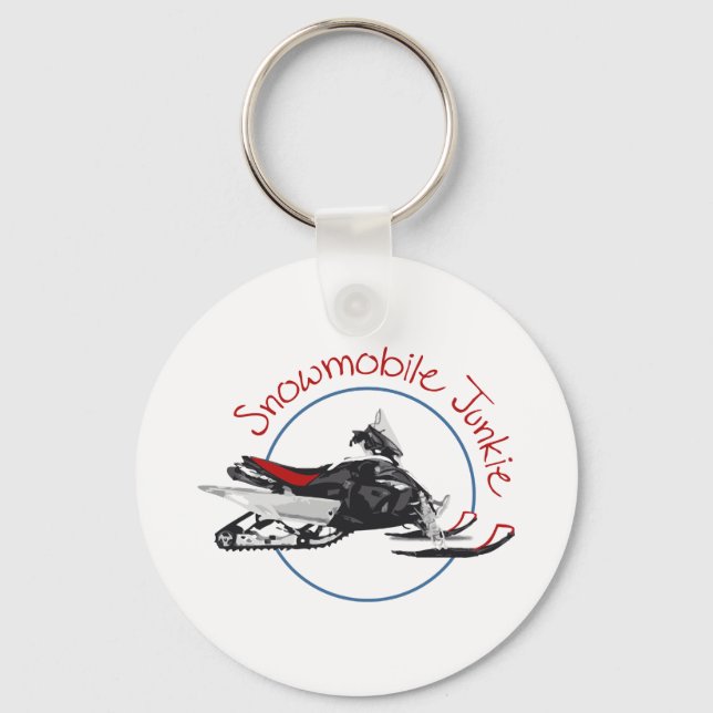 Snowmobile Junkie Key Ring (Front)