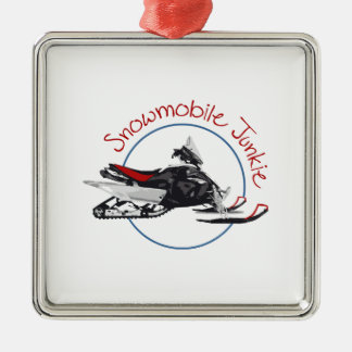Snowmobile Junkie Metal Tree Decoration