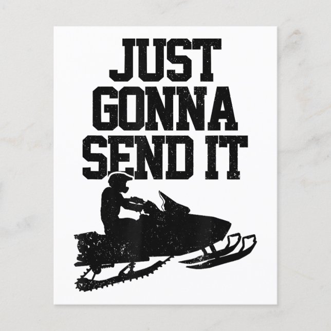 Snowmobile Just Gonna Send It Funny Motor Sled Gif (Front)