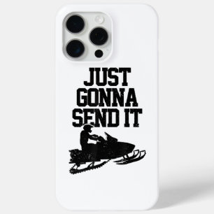 Snowmobile Just Gonna Send It Funny Motor Sled Gif iPhone 15 Pro Max Case