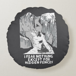 Snowmobile Lover Quote Round Cushion