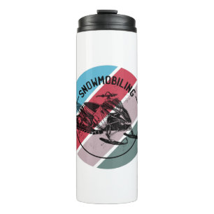 Snowmobile Lover Sled with Colourful Logo Thermal Tumbler