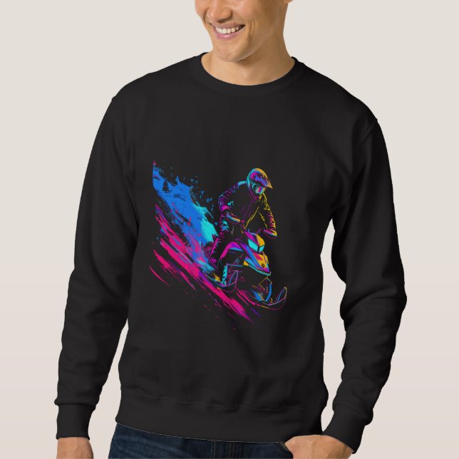 Snowmobile Motor Sled Snowmobiling Sweatshirt (Front)