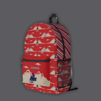 Snowmobile Mountains Patterned Personalised