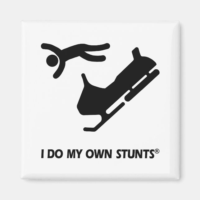 Snowmobile My Own Stunts Magnet (Front)