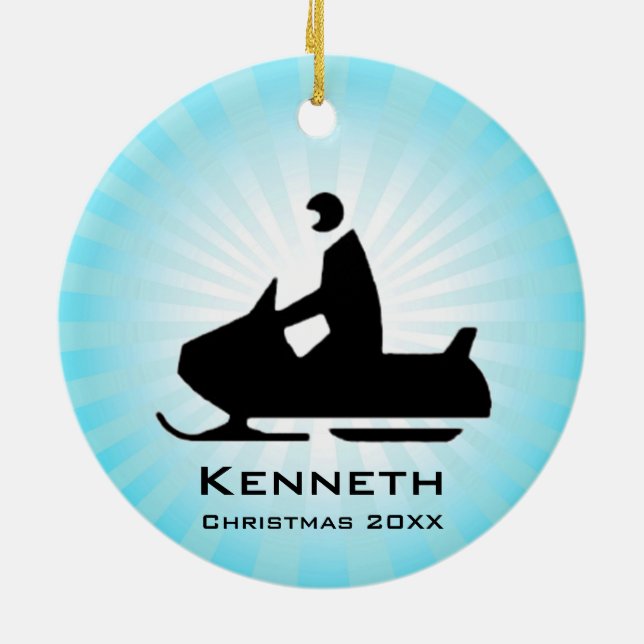 Snowmobile Ornament (Back)