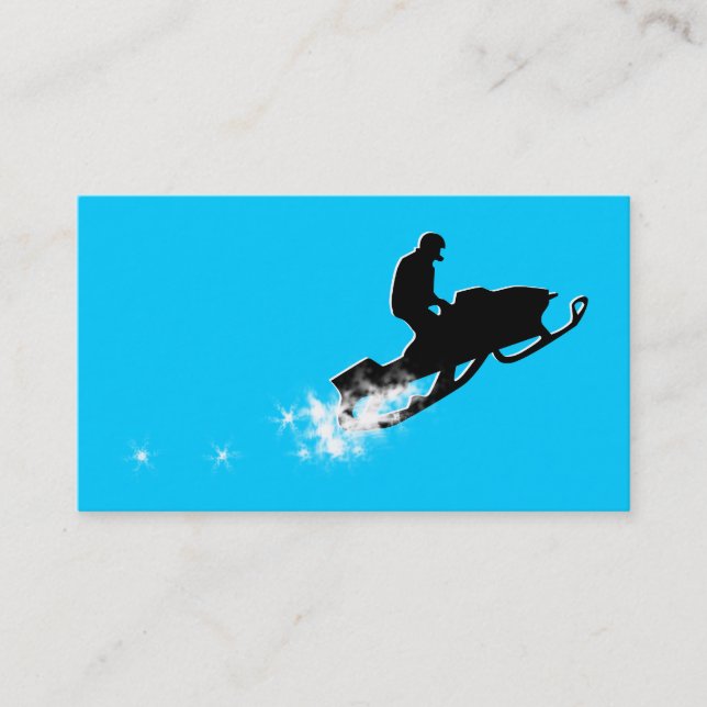 snowmobile : powder trail business card (Front)