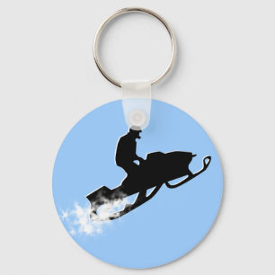 snowmobile. powder trail. key ring