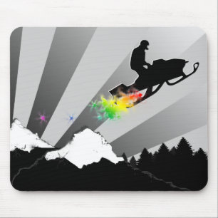 snowmobile. powder trail. mouse mat