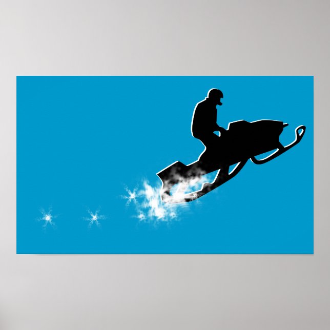 snowmobile. powder trail. poster (Front)