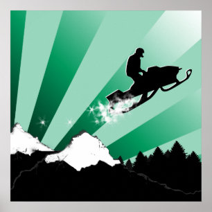 snowmobile. pthalo. poster