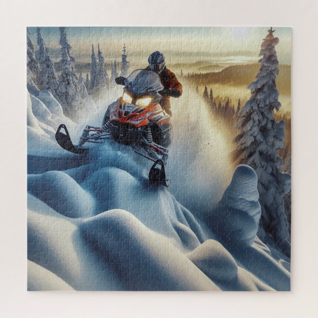 Snowmobile Puzzle (Vertical)