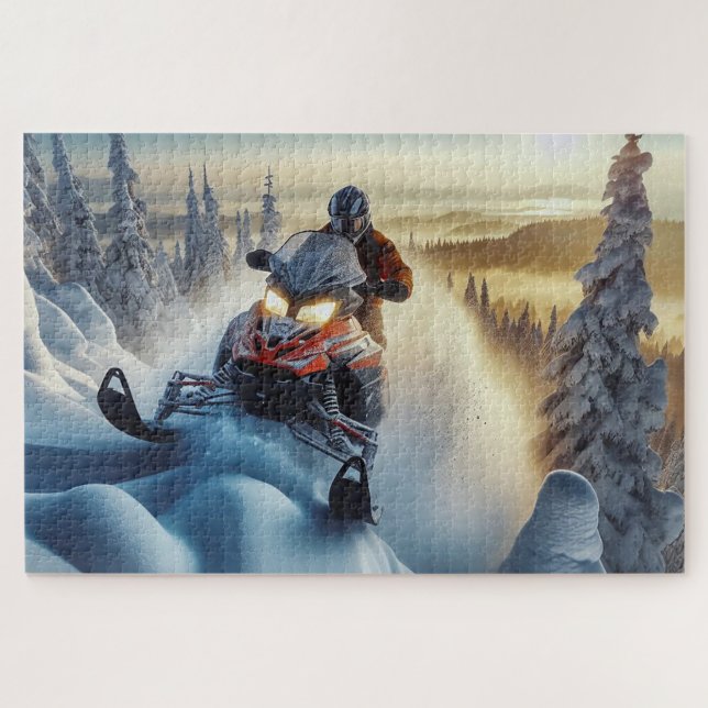 Snowmobile Puzzle (Horizontal)