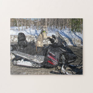 Snowmobile Quebec Canada. Jigsaw Puzzle