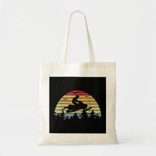 Snowmobile Retro Snowmobile Mountain Snowmobiling Tote Bag