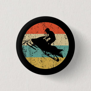 Snowmobile Retro Style Snowmobiling 3 Cm Round Badge