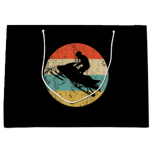 Snowmobile Retro Style Snowmobiling Large Gift Bag