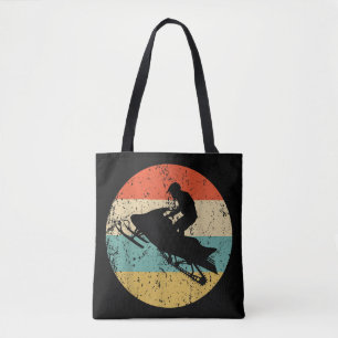 Snowmobile Retro Style Snowmobiling Tote Bag