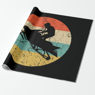 Snowmobile Retro Style Snowmobiling Wrapping Paper