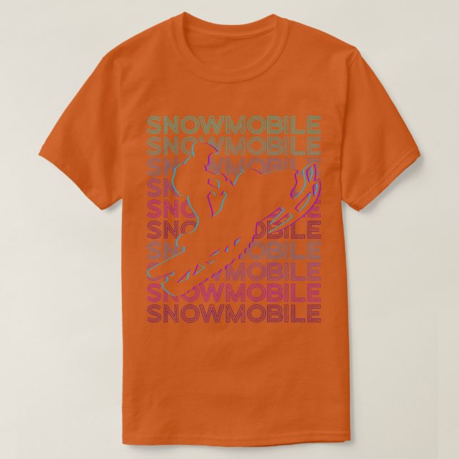 Snowmobile Retro  T-Shirt (Design Front)