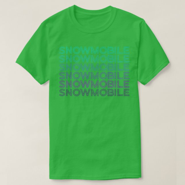 Snowmobile Retro  T-Shirt (Design Front)