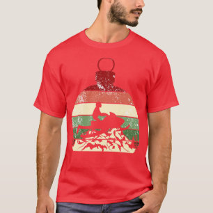 Snowmobile Retro Vintage Christmas T-Shirt