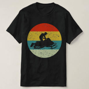 snowmobile retro vintage silhouette 70S T-Shirt