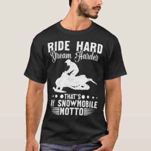 Snowmobile Ride Hard Winter Sports Men Women 1 T-Shirt