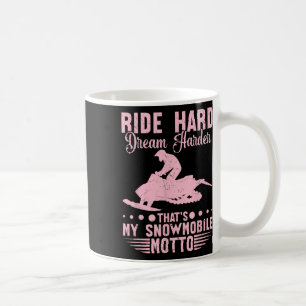 Snowmobile Ride Hard Winter Sports Men Women Coffee Mug