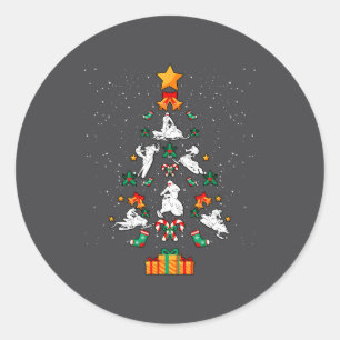 Snowmobile Snowmobiling Christmas Tree Xmas  Classic Round Sticker