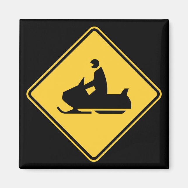 Snowmobile symbol magnet (Front)