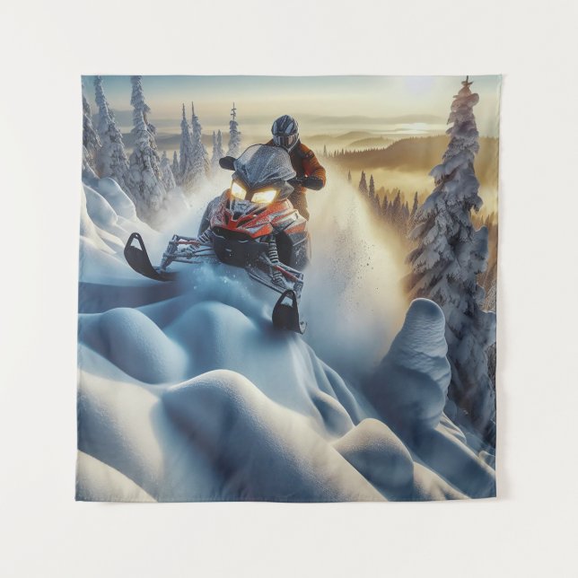Snowmobile Tapestry (Front)