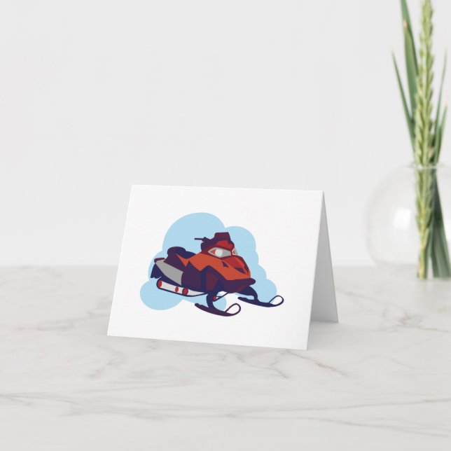 Snowmobile Thank You Card (Front)