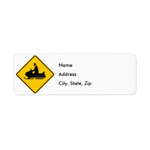 Snowmobile Traffic Highway Sign