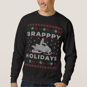 Snowmobile Ugly Christmas Sweater Gift for Snowmob