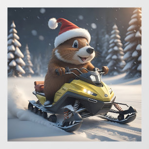 Snowmobile Window Cling