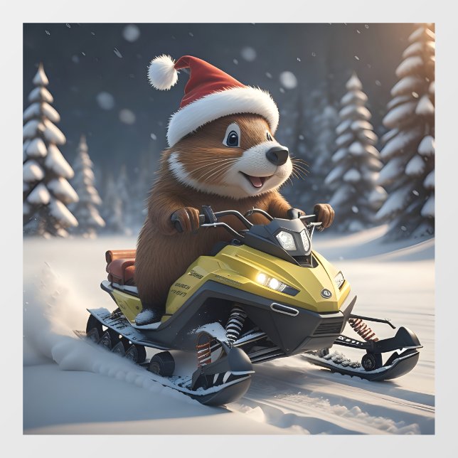 Snowmobile Window Cling (Sheet)