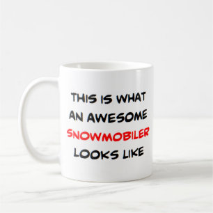 snowmobiler, awesome coffee mug