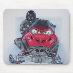 Snowmobiler Mousepad