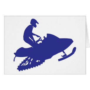 Snowmobiler/Navy Blue Sled