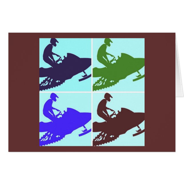Snowmobiler/Pop Art (Front Horizontal)