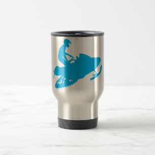 Snowmobiling/ Blue Sled Travel Mug