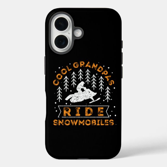 Snowmobiling - Cool Grandpas Ride Snowmobiles Case-Mate iPhone Case (Back)