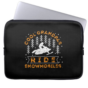 Snowmobiling - Cool Grandpas Ride Snowmobiles Laptop Sleeve