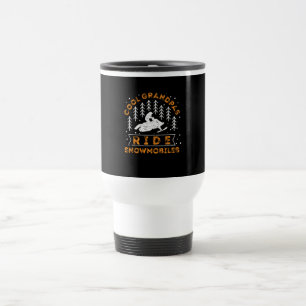 Snowmobiling - Cool Grandpas Ride Snowmobiles Travel Mug