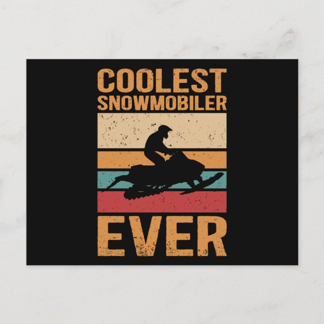 Snowmobiling Coolest Snowmobiler Postcard (Front)